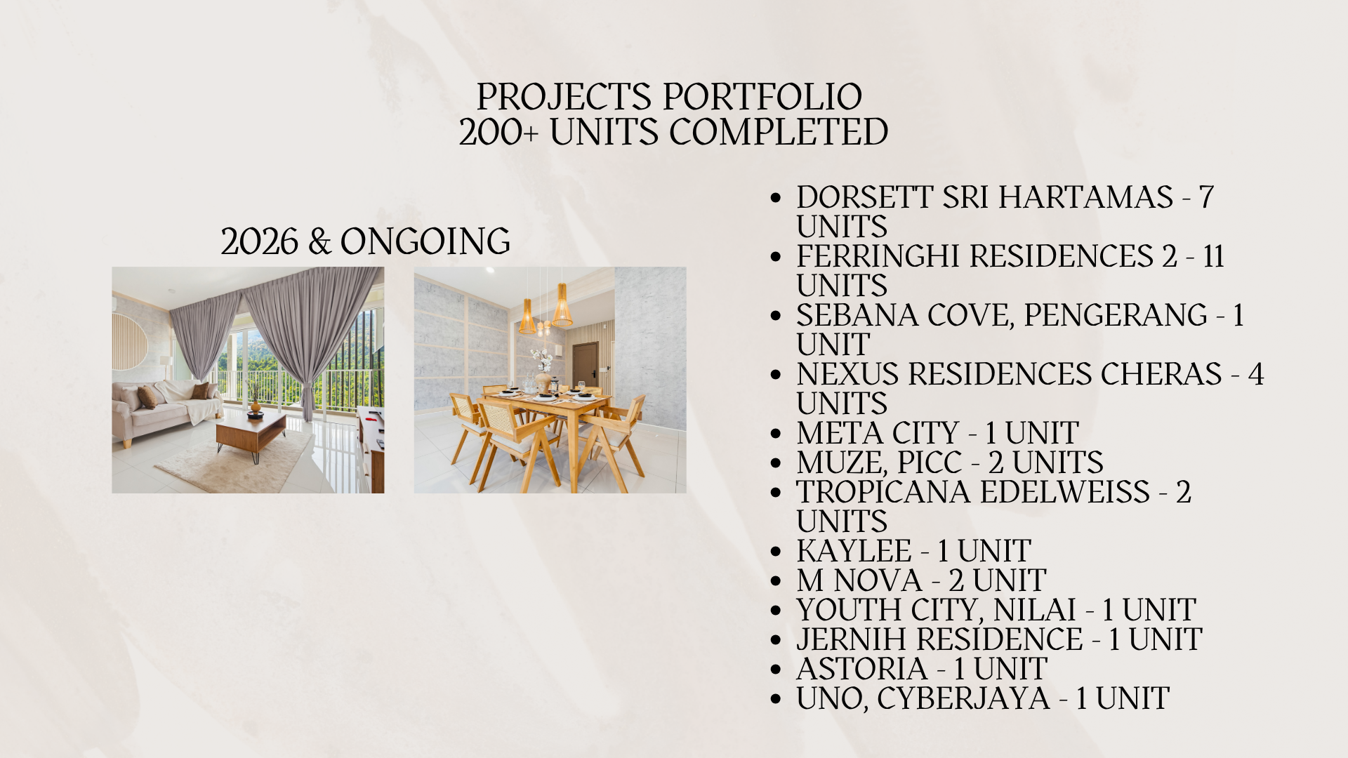 RumaValet portfolio 2026 and ongoing projects